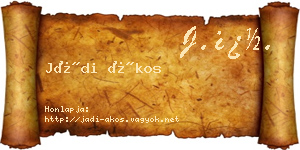 Jádi Ákos névjegykártya
